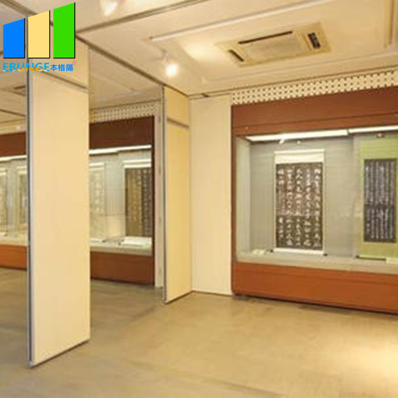Type 80 retractable room divider soundproof partition wall aluminum frame movable partition walls for art gallery