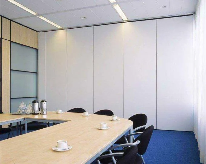 Unique Acoustic Folding Partition Walls Fabric Surface Sliding Aluminium Roller Track 1