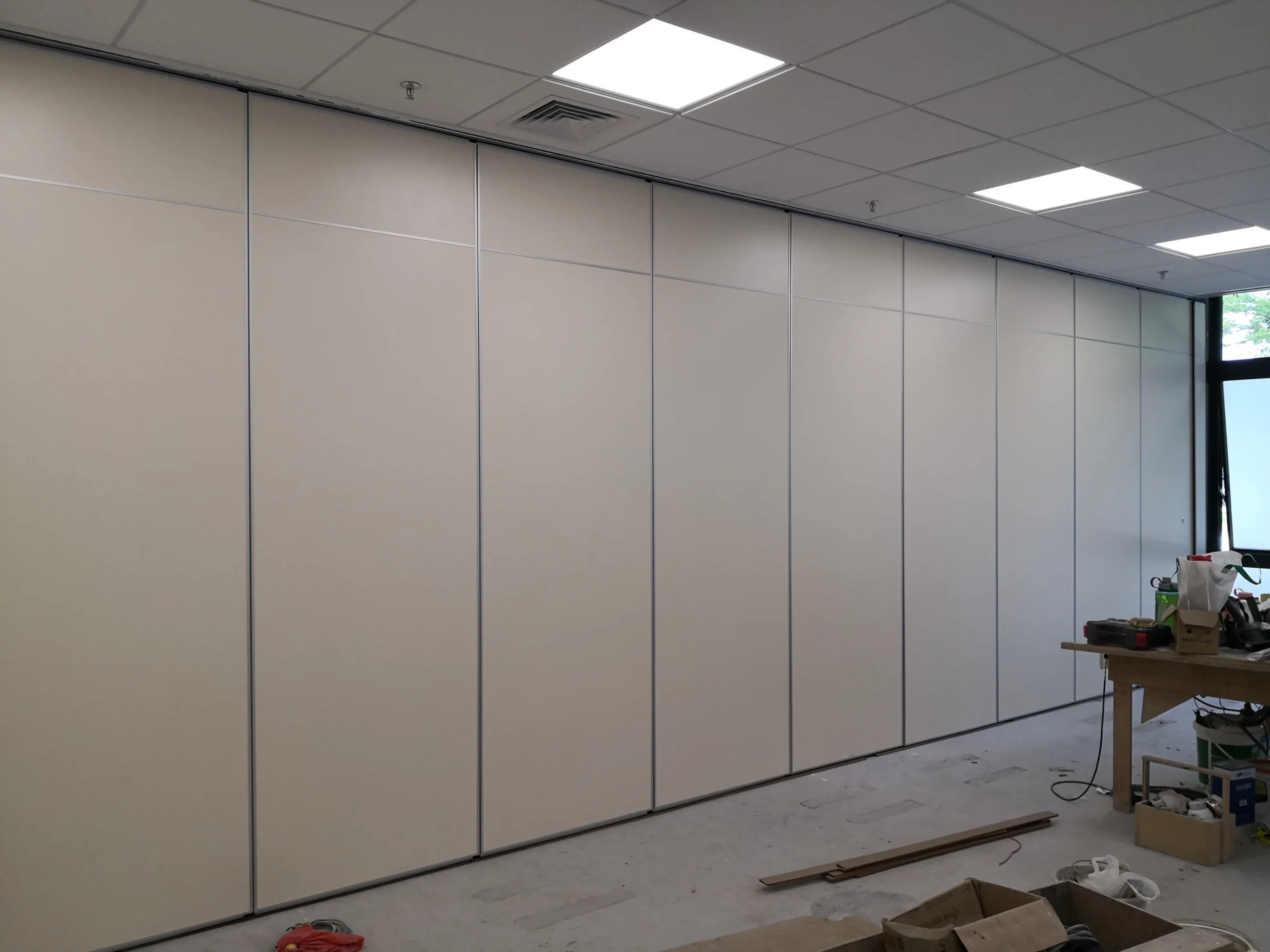 Vinyl Partition Board MDF Melamine Operable Movable Partition Walls Sound Proof