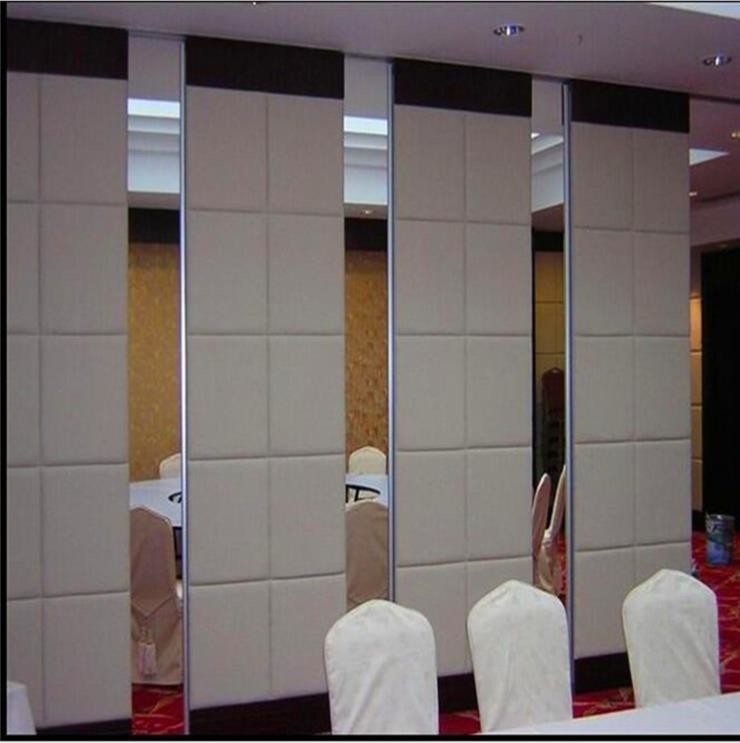 Wall Mount Soundproof Sliding Movable Mirror Partition Wall In office Partitions