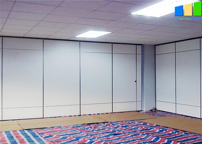 White Melamine Movable Partition Walls Aluminum Frame Folding Panel Customized Office 1