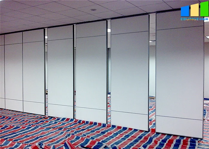 White Melamine Movable Partition Walls Aluminum Frame Folding Panel Customized Office