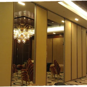 Wood Door Sliding Roller Removable Wall Partition / Acoustic Operable Partitions