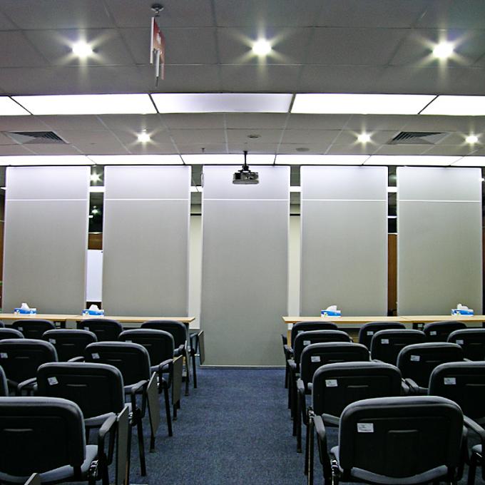 Wood Sound Absorption Flexible Sliding Partitions Walls 85mm For Office And Meeting Room 0