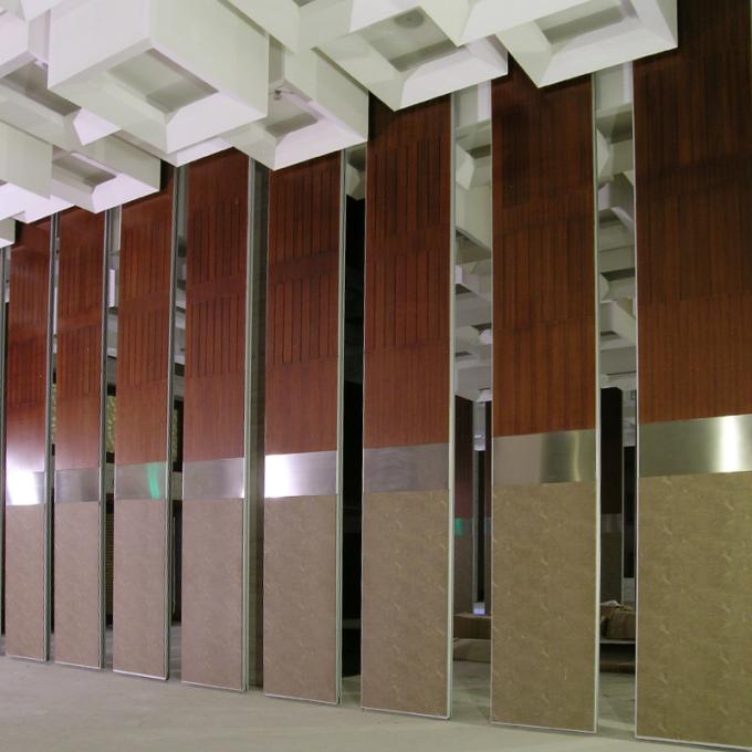 Wood Sound Absorption Flexible Sliding Partitions Walls 85mm For Office And Meeting Room 2