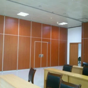 Wooden Acoustic Room Dividers Folding Classroom Partition Sliding Door Movable Partition Wall 0