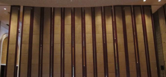 Wooden Folding Door Sound Proof Partitions Aluminium Frame For Classroom Decorative 0