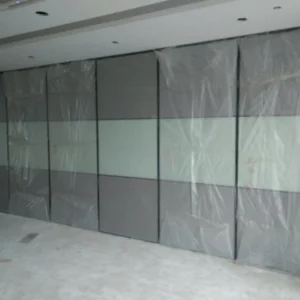 Wooden Operable Modular Acoustic Room Dividers For Ballroom 85 Mm Width