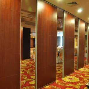 Wooden Sliding Partition Walls Melaine Folding Doors Hanging Office Partition