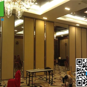 Wooden Sound Insulation Sliding Wall Partition Restaurant Decorative Folding Screen