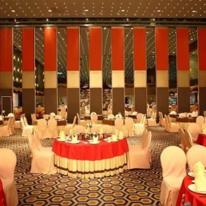 Wooden Surface Folding and Movable Partition Walls For Banquet Hall