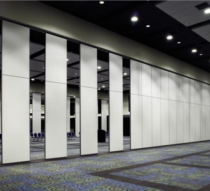 Wooden Surface Folding Operable Partition Walls For Office With Sliding Doors 1
