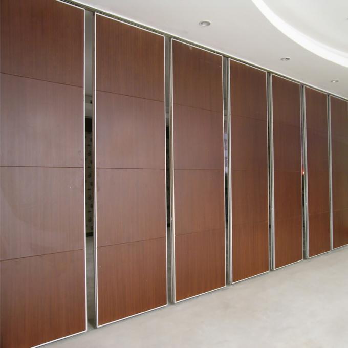 Wooden Surface Folding Operable Partition Walls For Office With Sliding Doors 0
