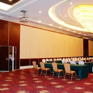 Wooden Surface Movable Acoustic Partition Wall For Conference Room