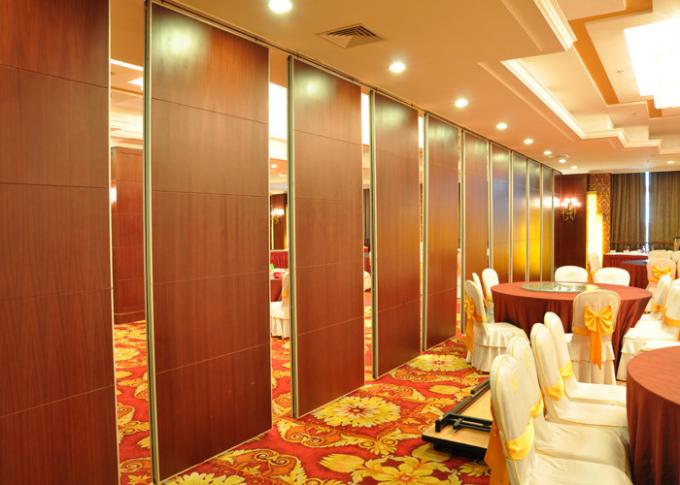 Yellow Movable Partition Walls , Hotel Conference Room Sliding Folding Partition Doors 2