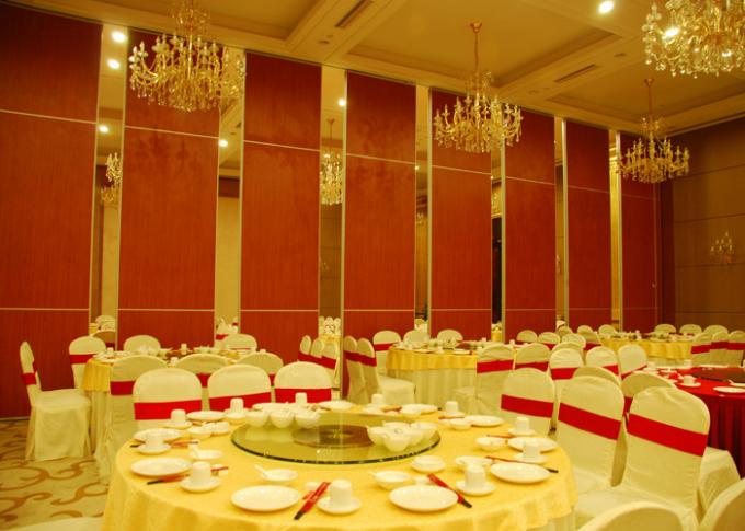 Yellow Movable Partition Walls , Hotel Conference Room Sliding Folding Partition Doors 0