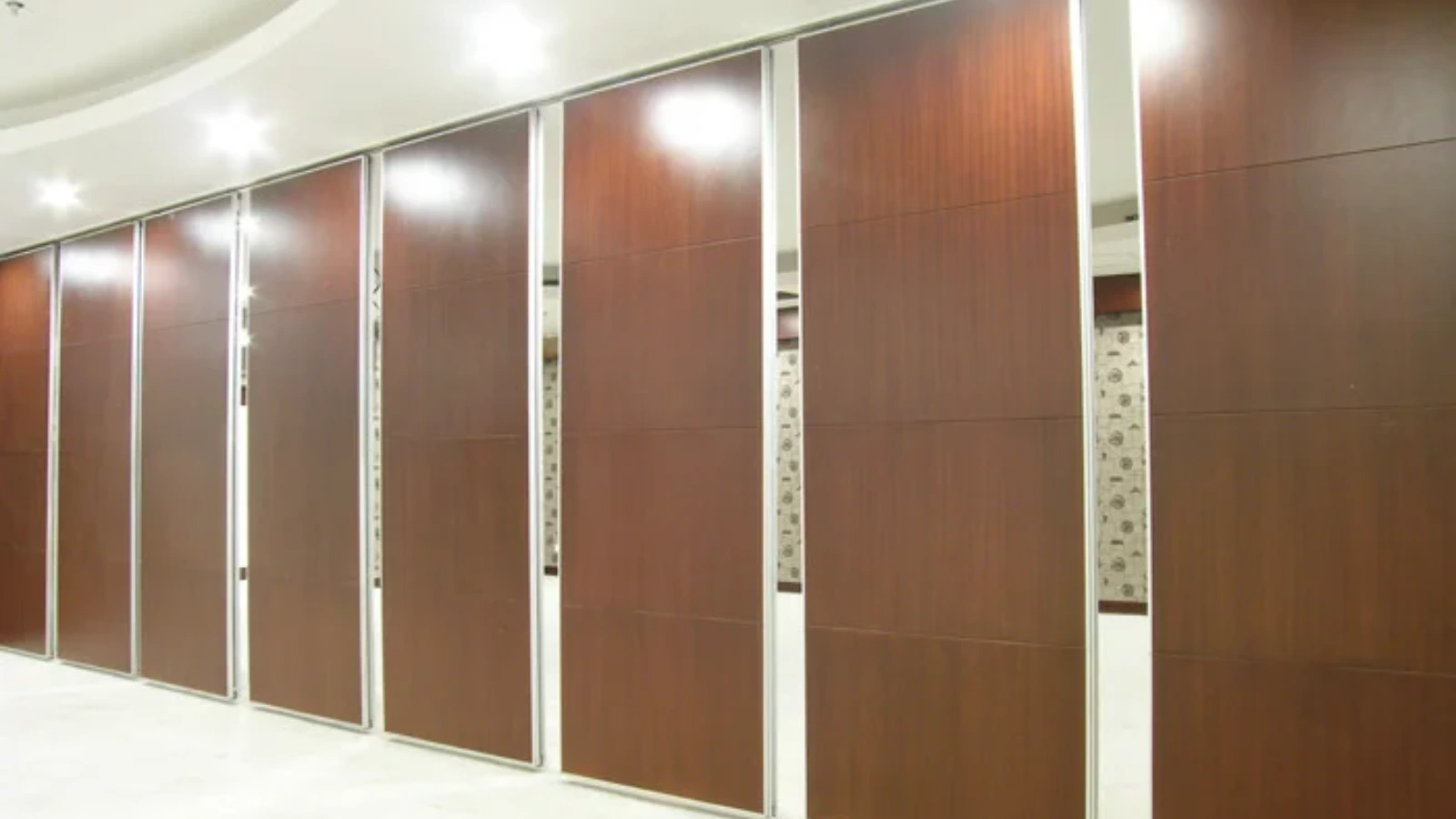 Training Room Folding Partition Aluminum Sliding Glass Doors Hotel Room Divider — editorial 16:9 application view