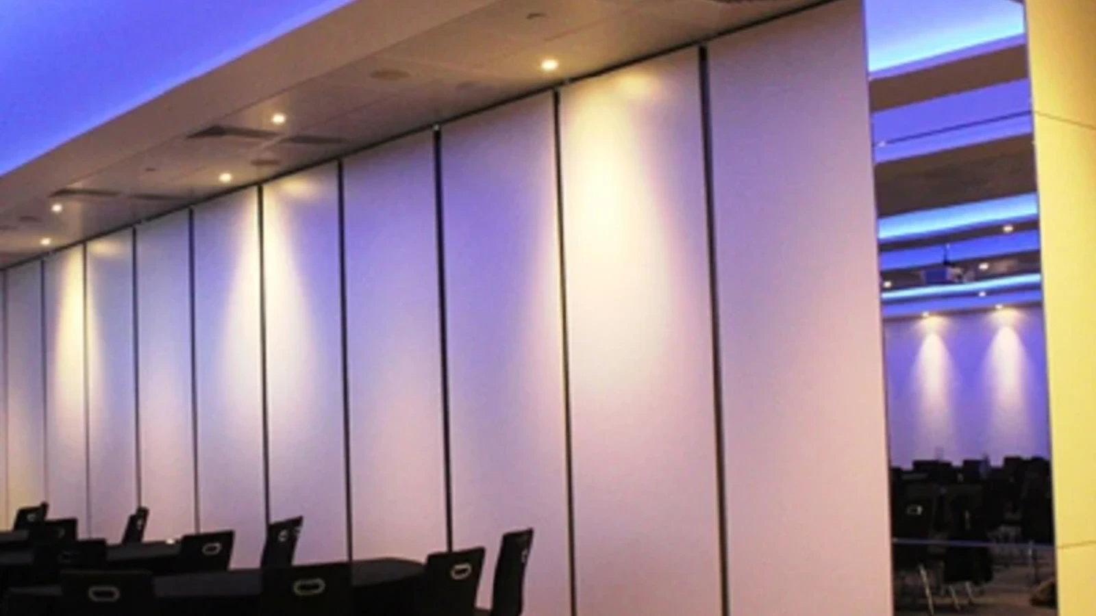 Banquet Hall Acoustic Operable Movable Partition Walls Malaysia Melamine Finish — editorial 16:9 application view