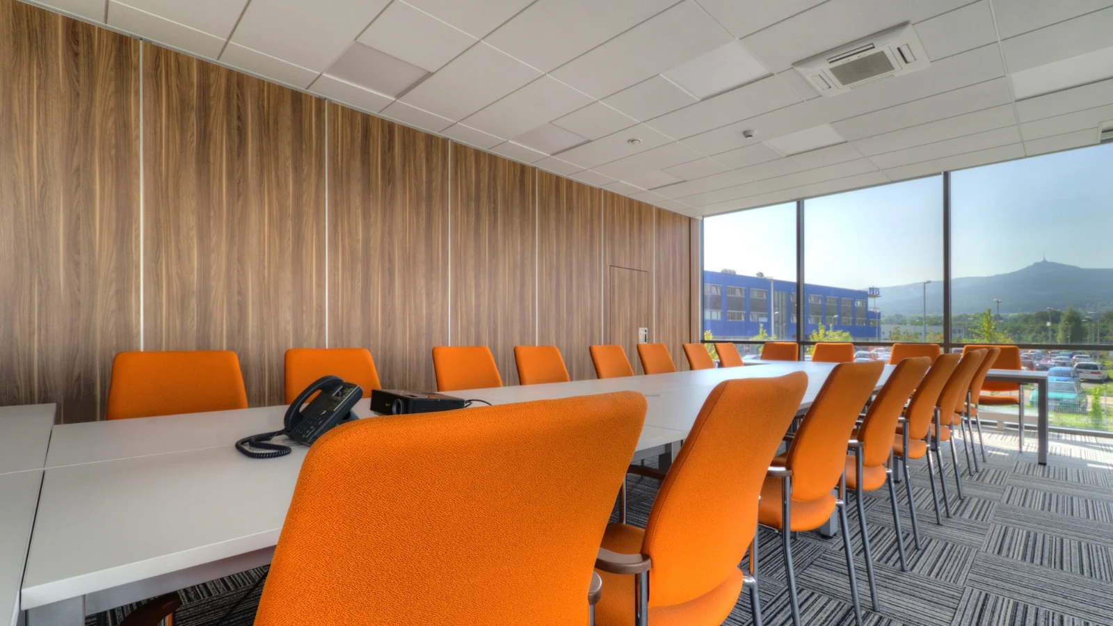 Sliding Vary Foldable Wall Partition Operable Door For Office No Floor Track — editorial 16:9 application view